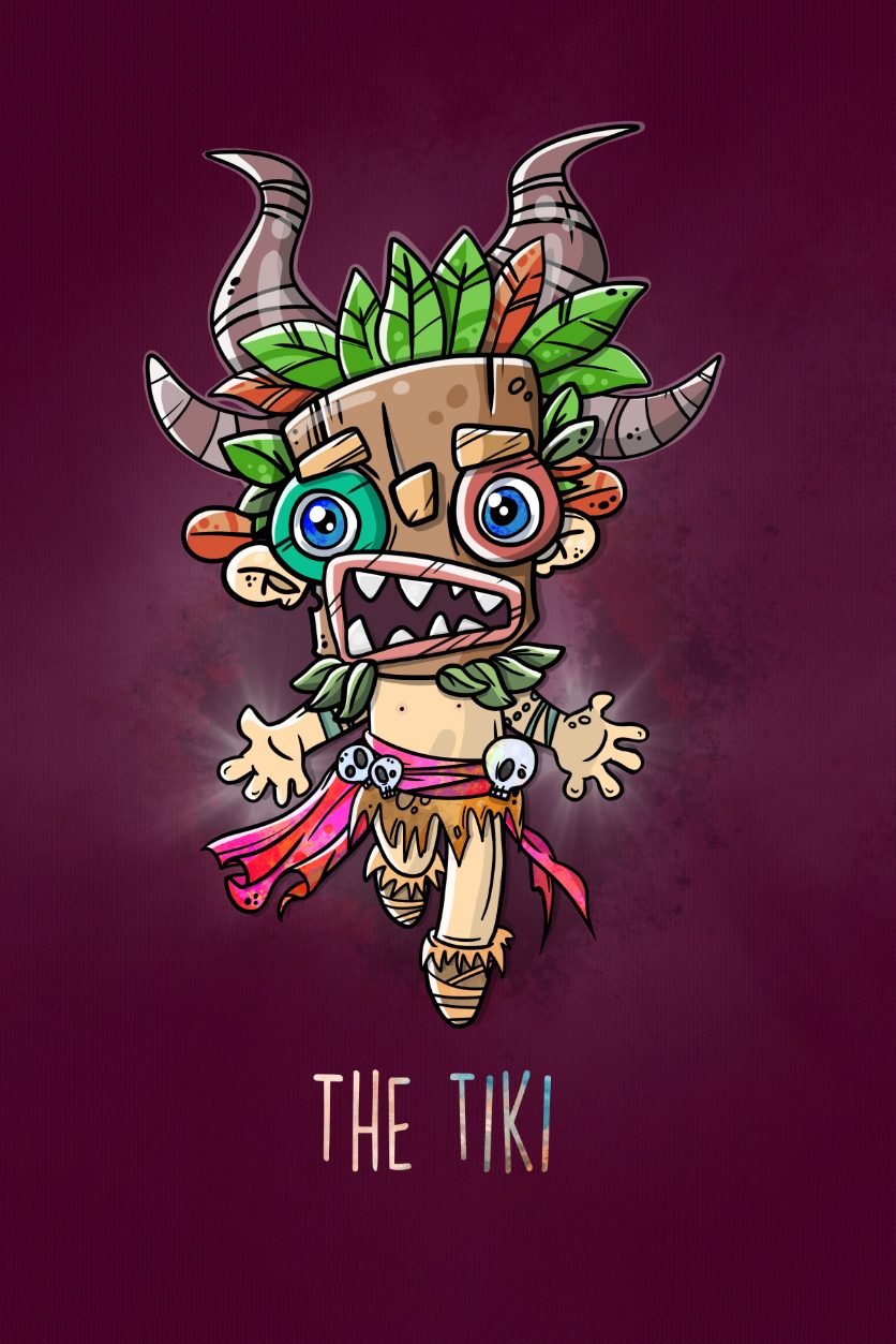 The Tiki — cartoon character illustration for kids by Andrew Tynan
